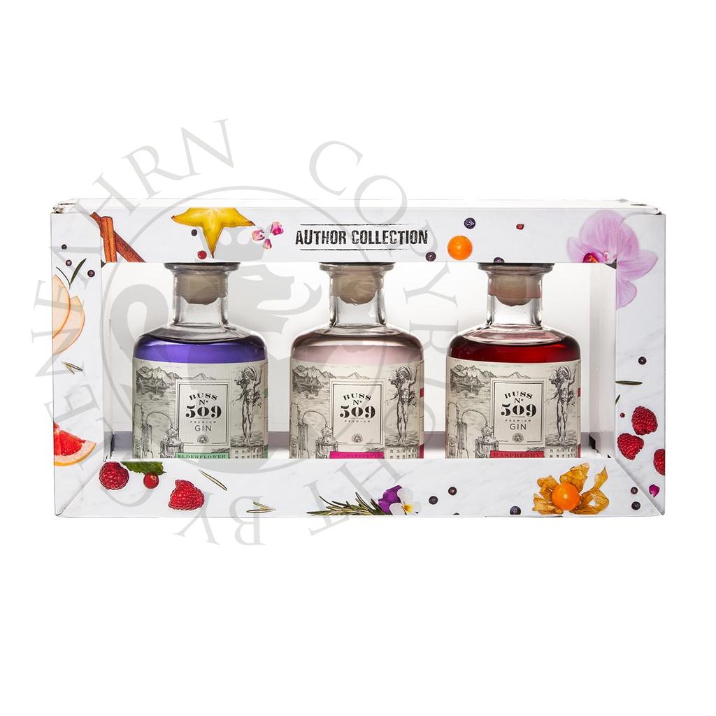 [gin216] Buss No.509 Author Collection Set Raspberry, Pink Grapefruit, Elderflower 3x20cl