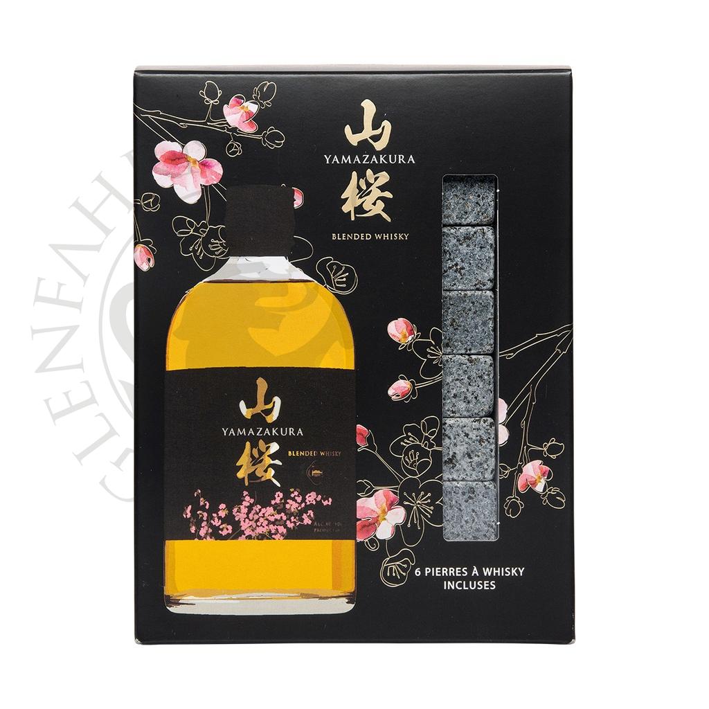 Yamazakura Geschenkpackung mit Whisky-Steinen Blended Japanese Whisky 50cl