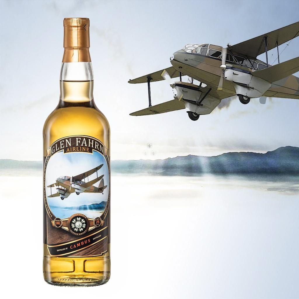 Cambus 1991 25y Cask#79889 Airline 17 Glen Fahrn Lowland Single Grain Scotch Whisky 70cl