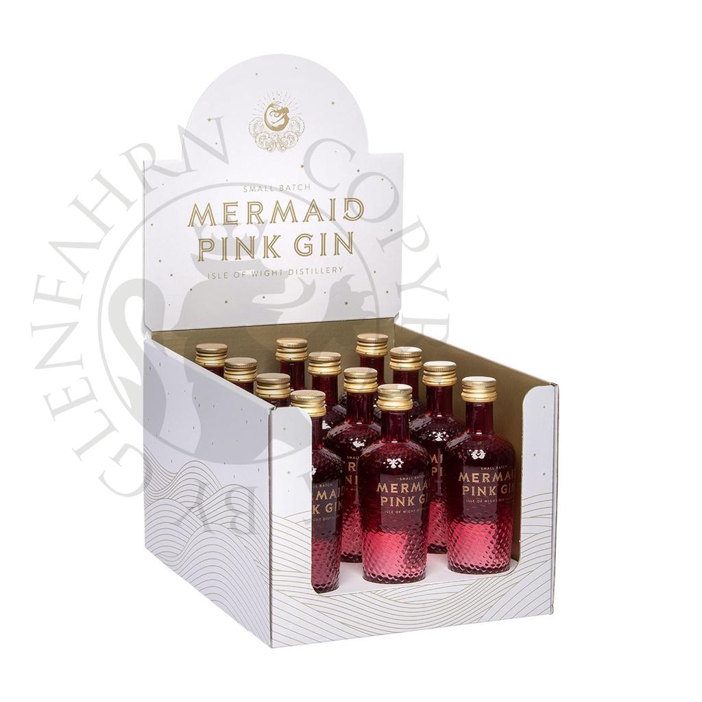 Mermaid Pink Gin Isle of Wight Small Batch Gin Miniature 5cl