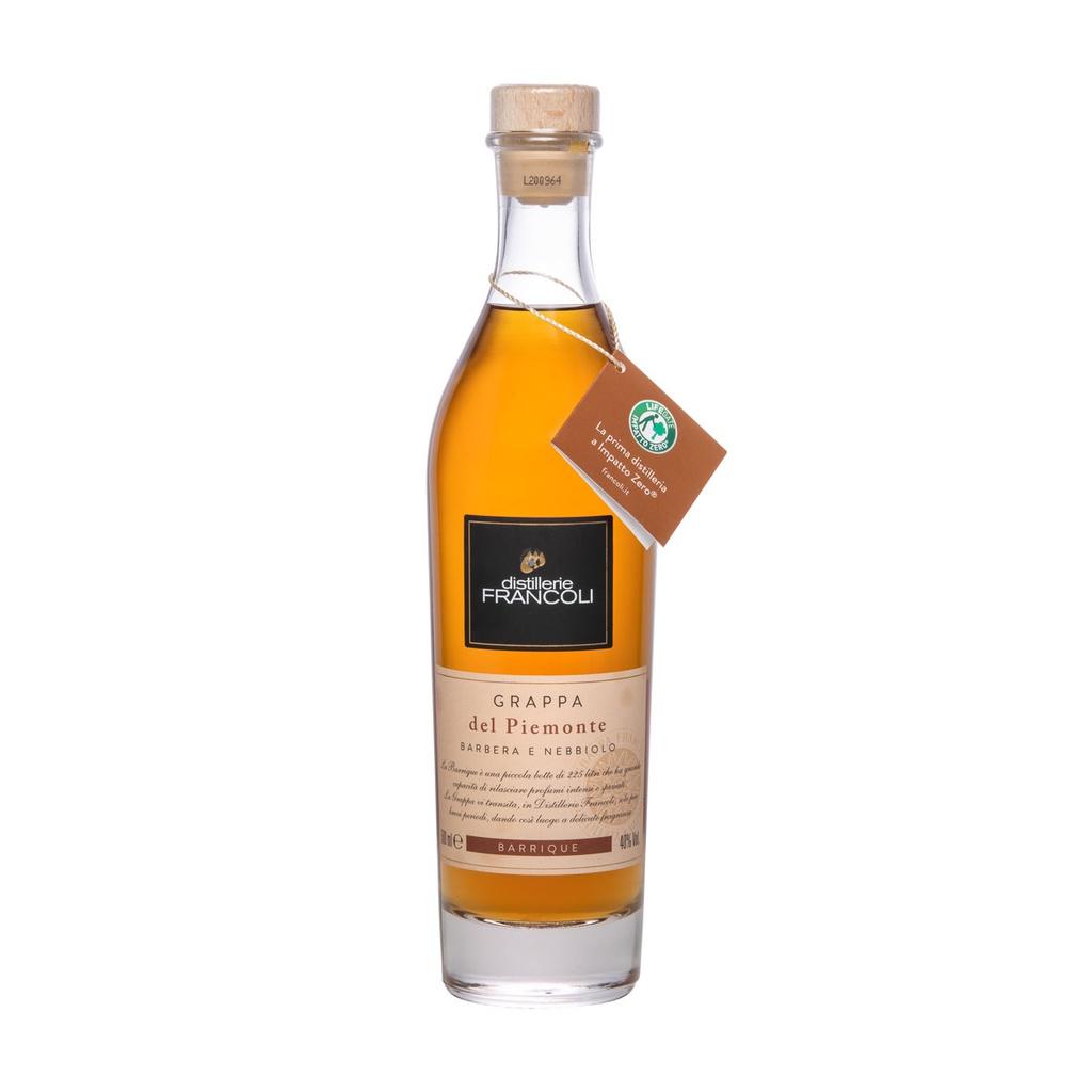 Francoli Grappa del Piemonte Grappa Affinata di Barbera Nebbiolo Barrique 50cl