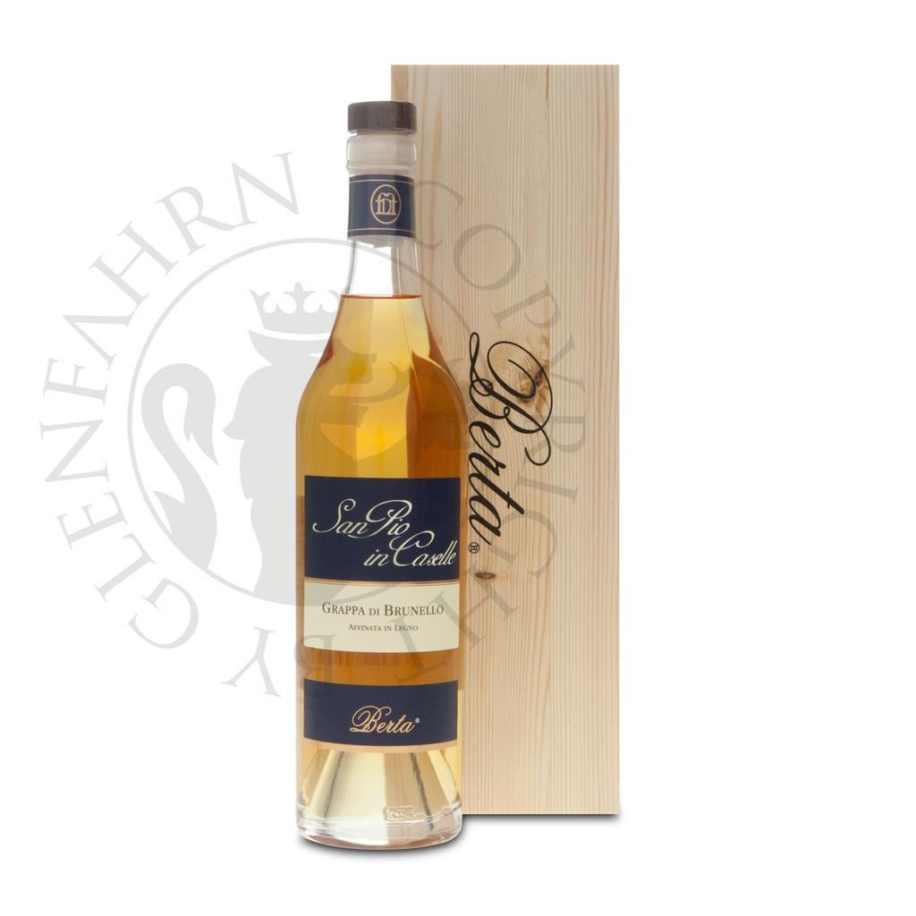 Berta San Pio in Caselle Grappa Invecchiata di Brunello di Montalcino in Holzkiste 50cl