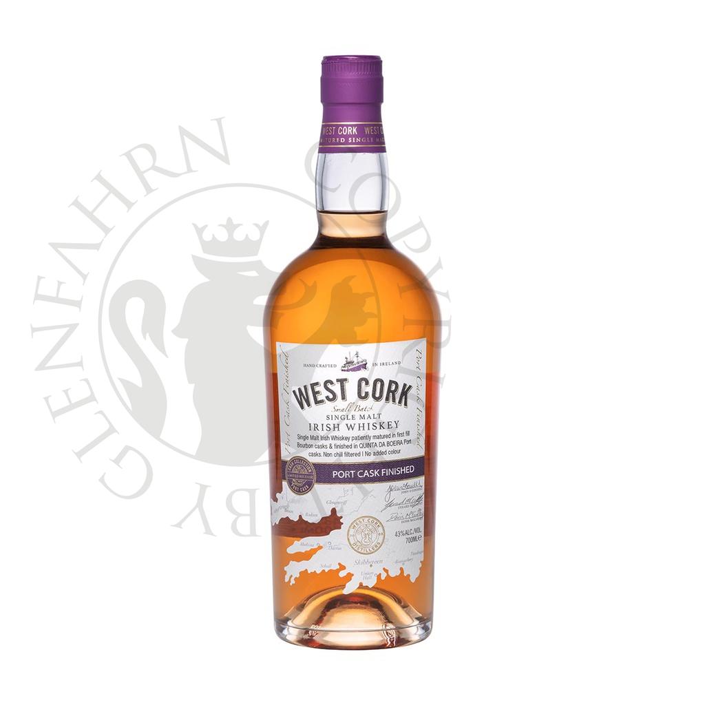 West Cork Port Cask Finished Small Batch Single Malt Irish Whiskey 70cl