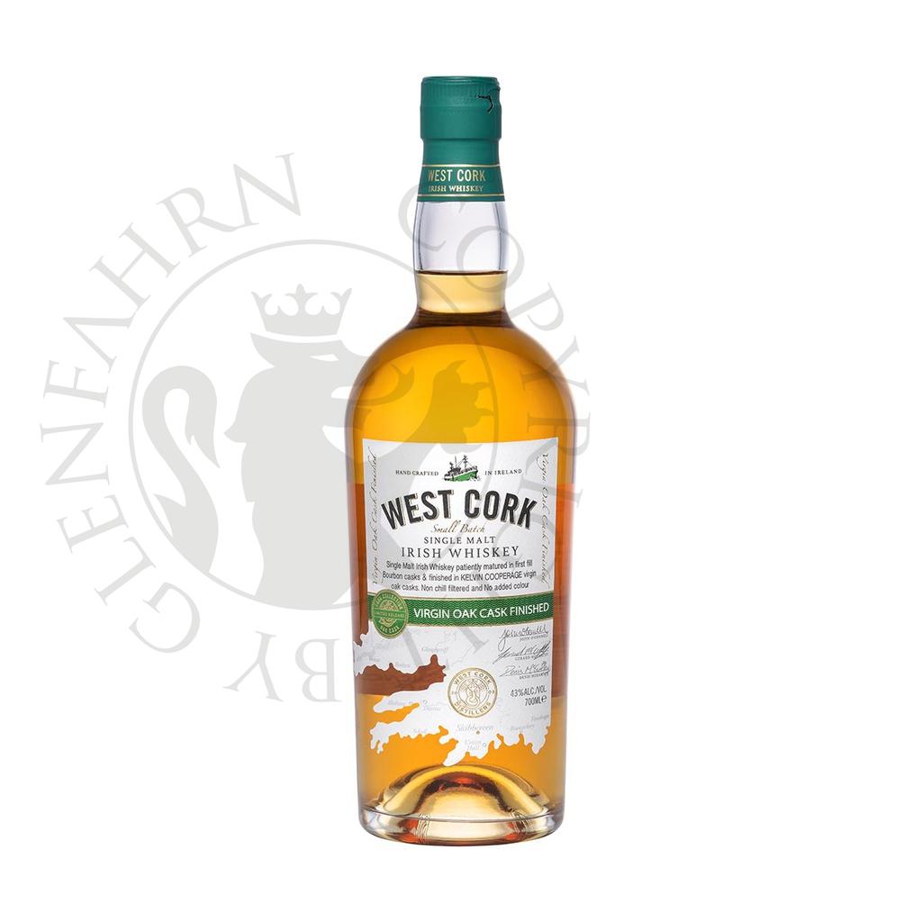 West Cork Virgin Oak Cask Finished Small Batch Single Malt Irish Whiskey 70cl