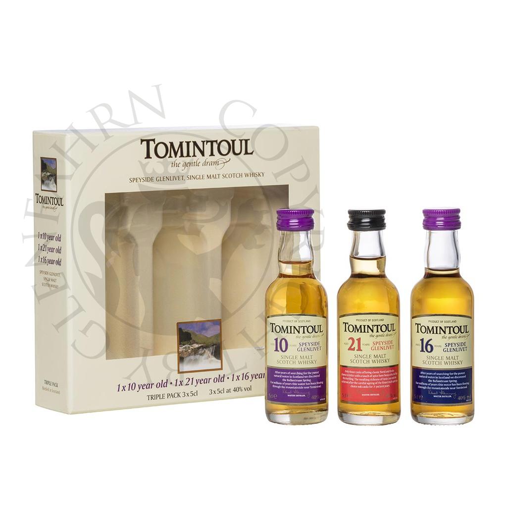 Tomintoul Miniatures Triple Pack 10y, 16y, 21y 3x5cl
