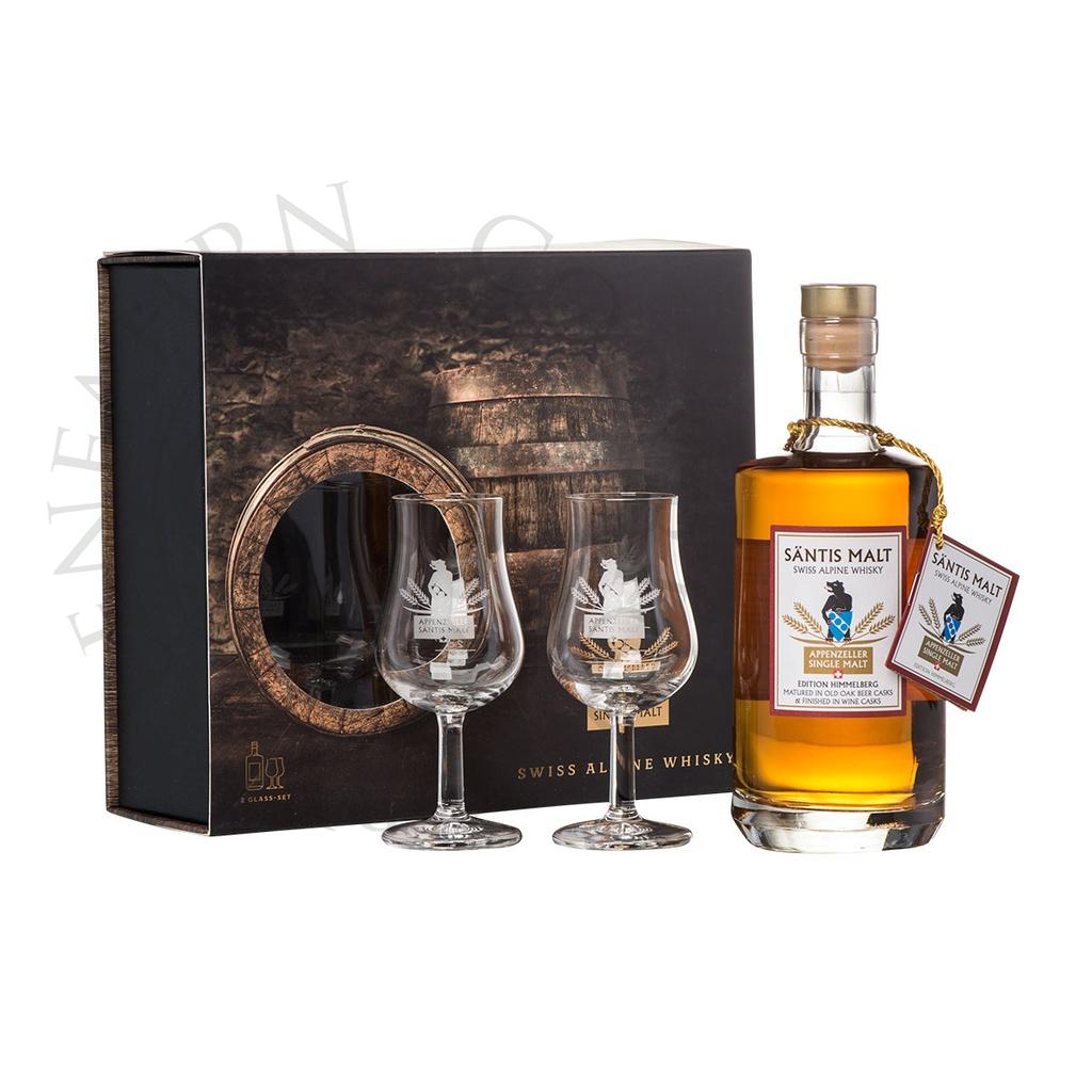 Säntis Malt Edition Himmelberg Geschenkpackung mit 2 Gläsern 50cl