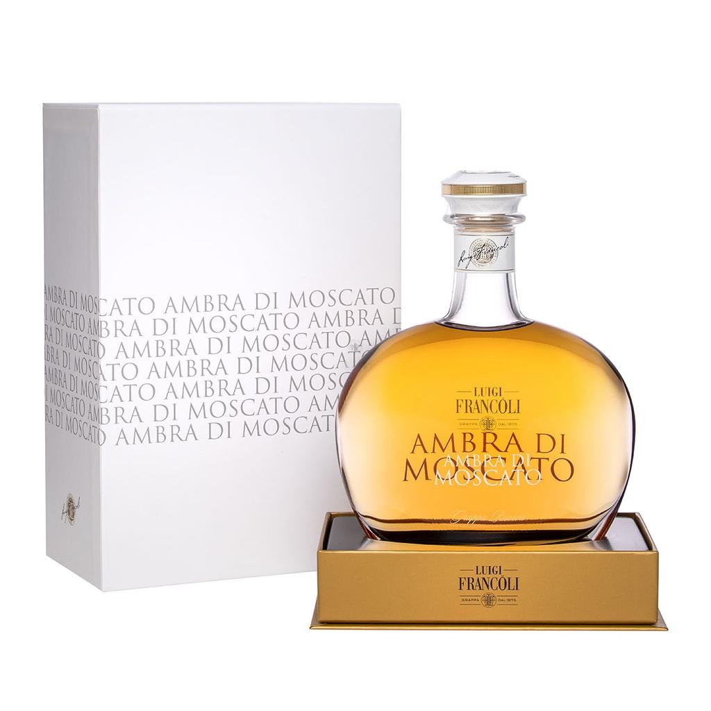 Luigi Francoli l'Ambra del Moscato Grappa Riserva in Geschenkkarton 70cl