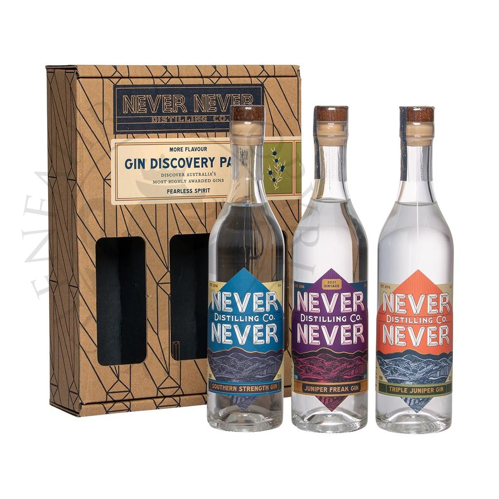 Never Never Gin Discovery Pack - Southern Strength, Juniper Freak, Triple Juniper 3x20cl