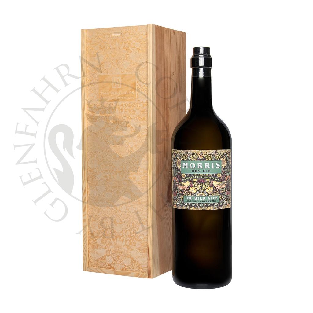 Morris Dry Gin Doppelmagnum in Holzkiste The Wild Alps 300cl