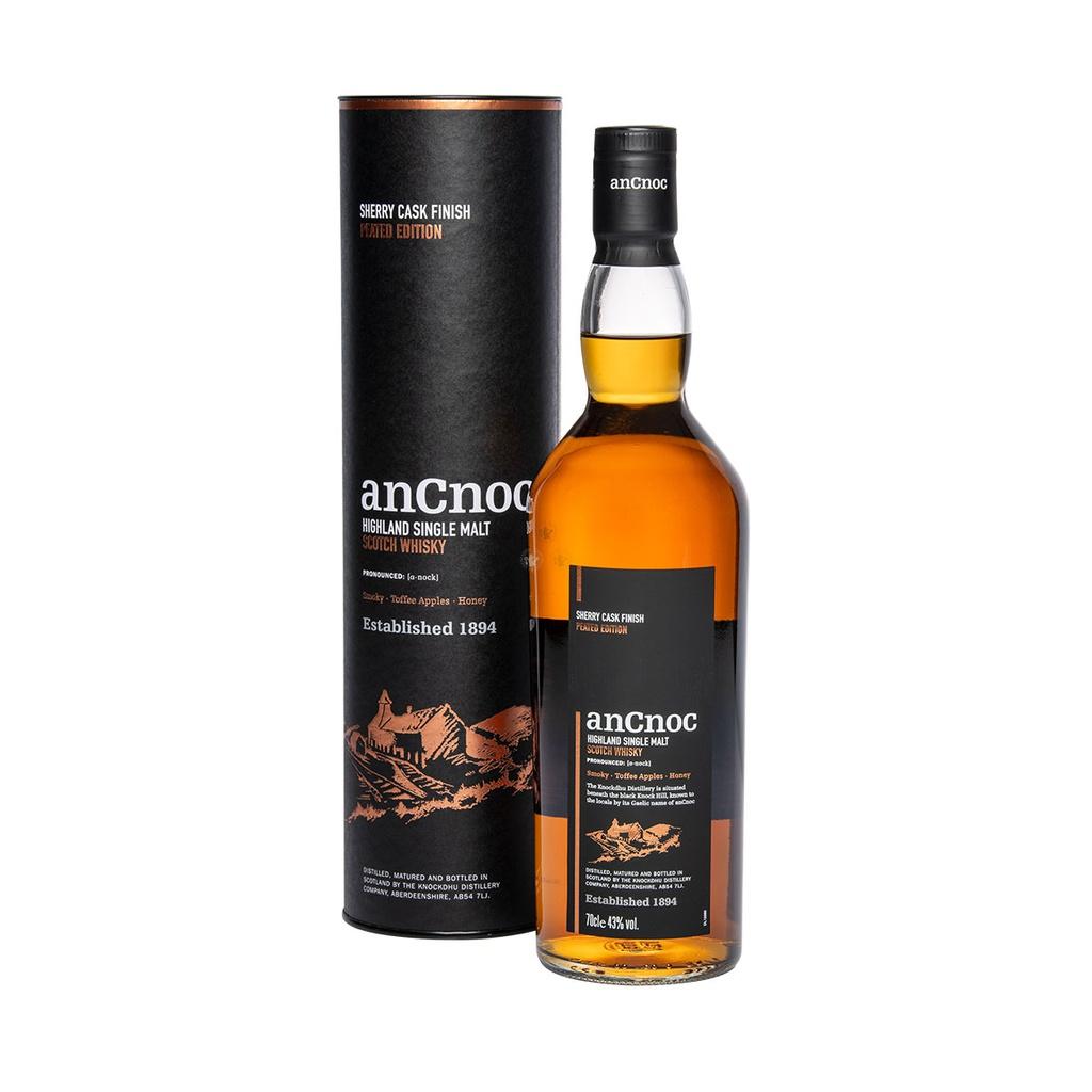 anCnoc Sherry Cask Finish Lightly Peated Knockdhu Single Malt Scotch Whisky 70cl