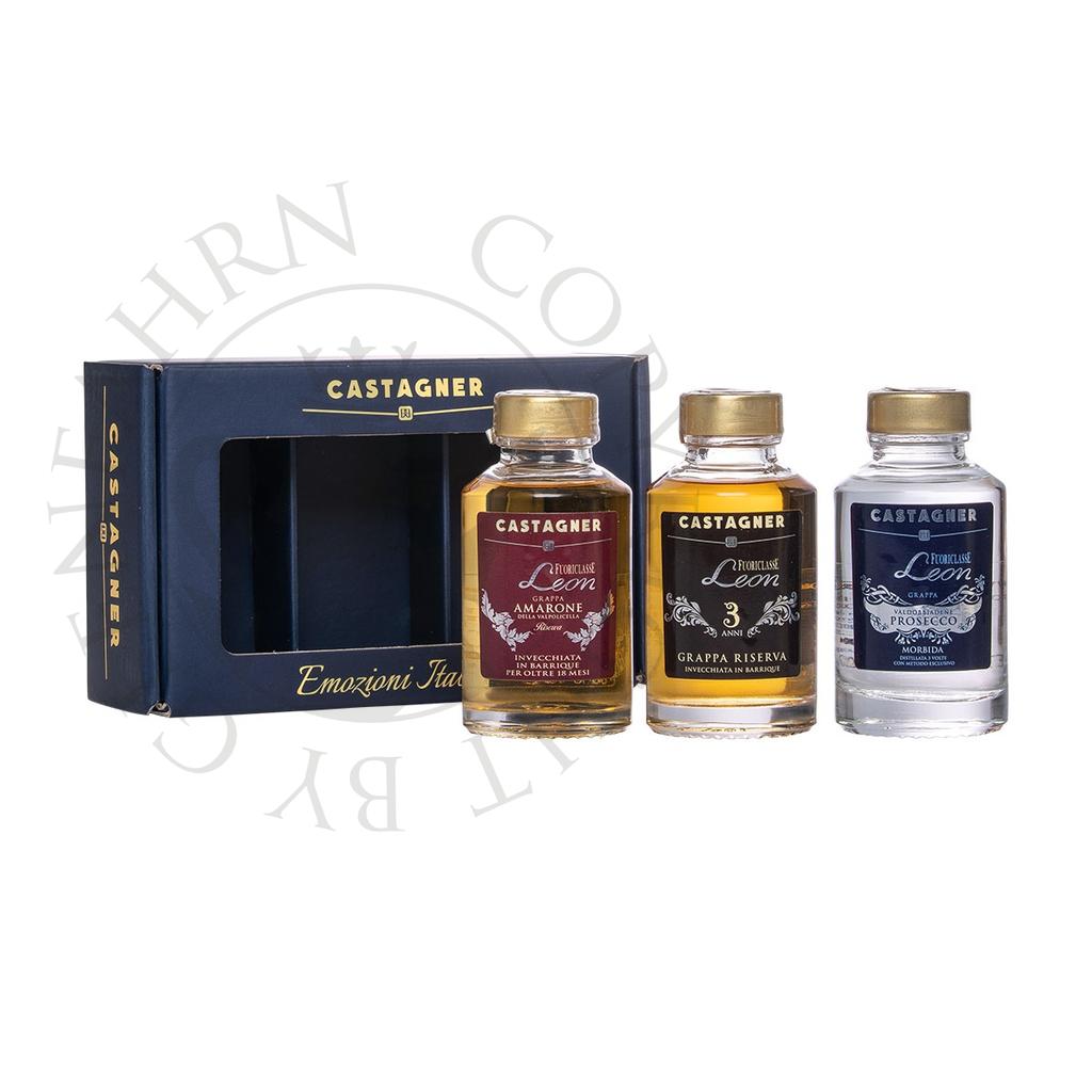 Castagner Set Emozioni Italiane Leon Amarone, Leon Prosecco, Leon 3 anni 3x10cl