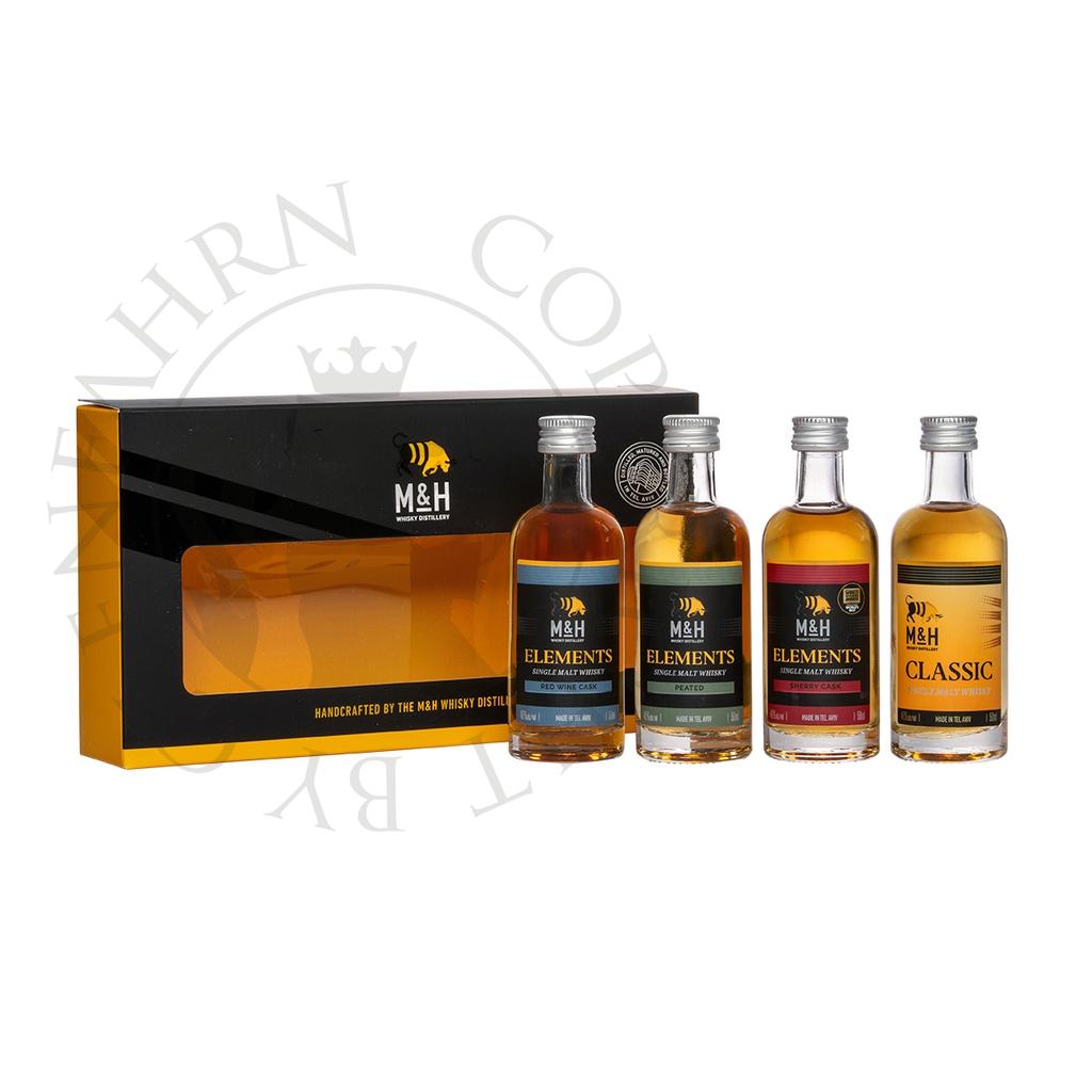 M&H Miniature Set Single Malt Tel Avivian Whisky 4x5cl