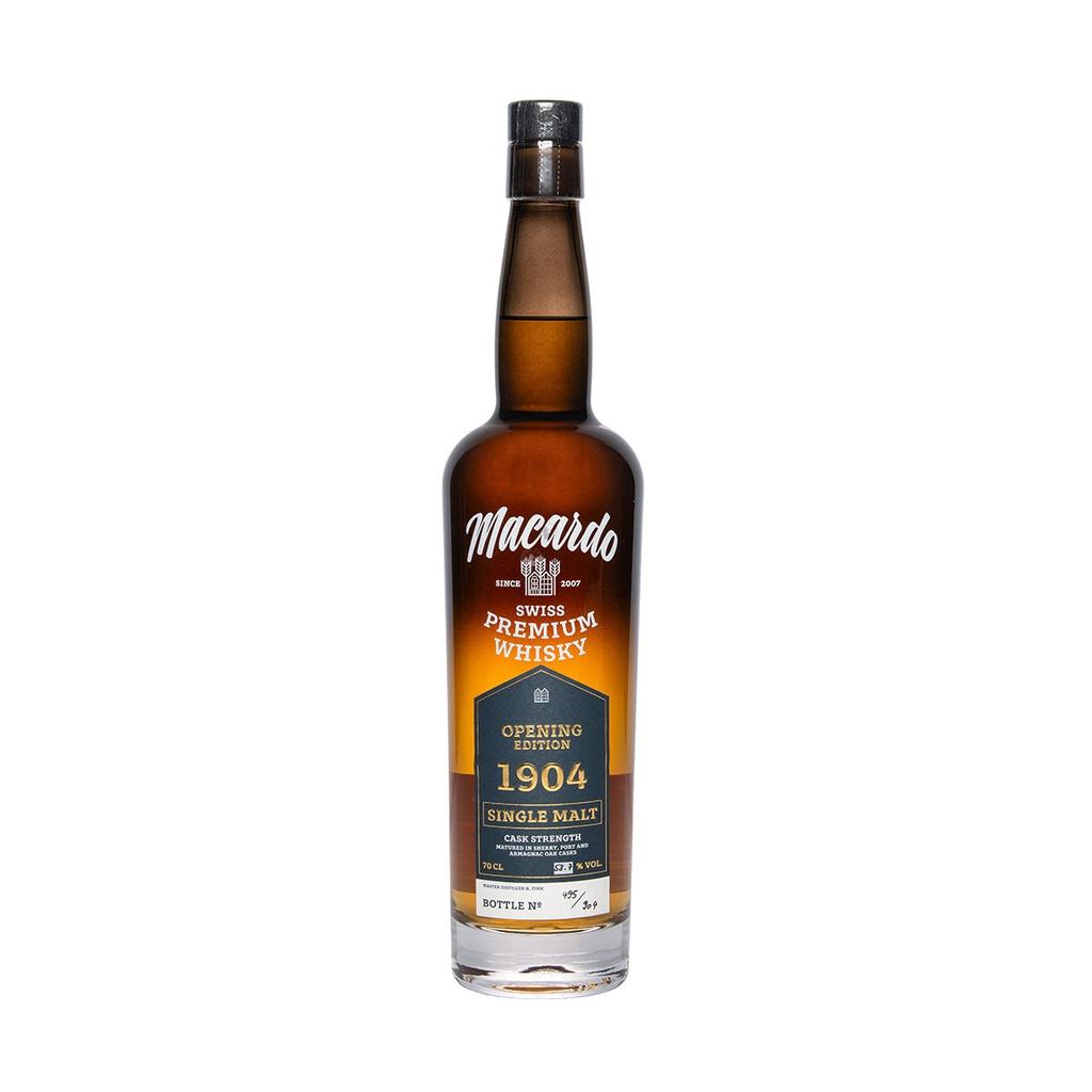 Macardo Single Malt Opening Edition 1904 Cask Strength Swiss Premium Whisky 70cl