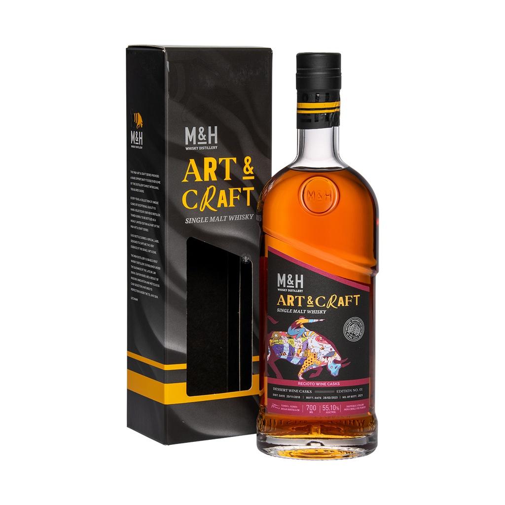 M&H Art & Craft Recioto Wine Casks Single Malt Tel Avivian Whisky 70cl