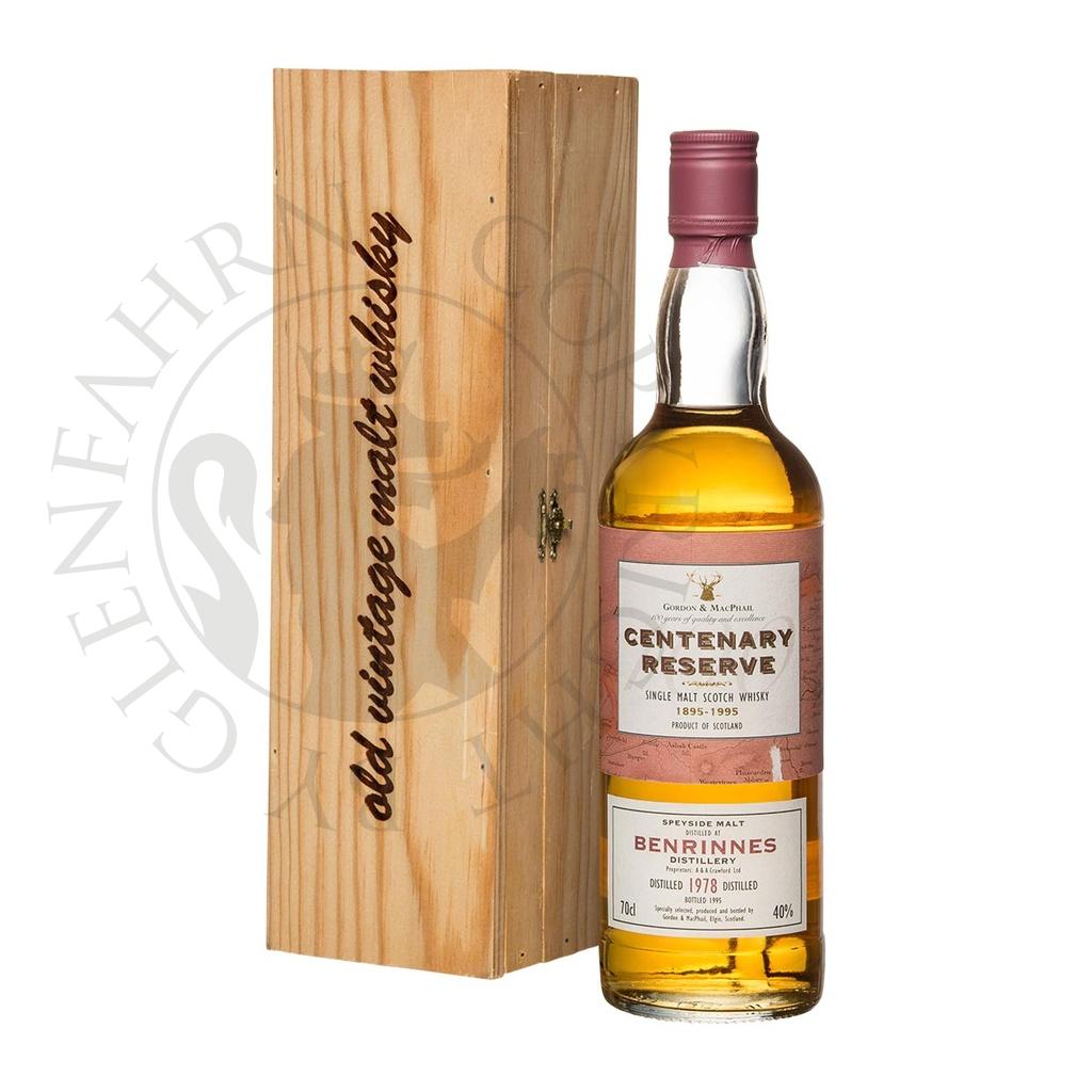 Benrinnes 1978 bot.1995 Gordon & MacPhail Speyside Single Malt Scotch Whisky 70cl
