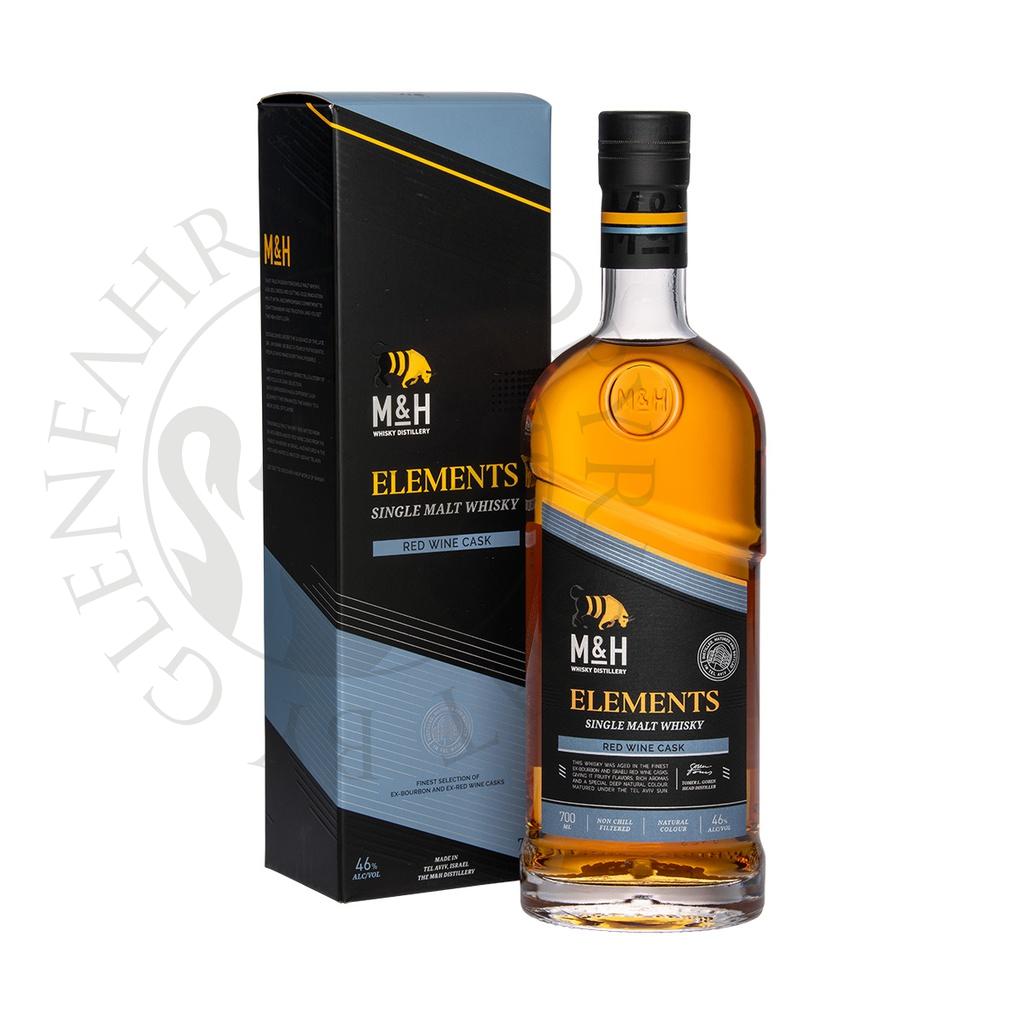 M&H Elements Red Wine Cask Single Malt Tel Avivian Whisky 20cl DEGU