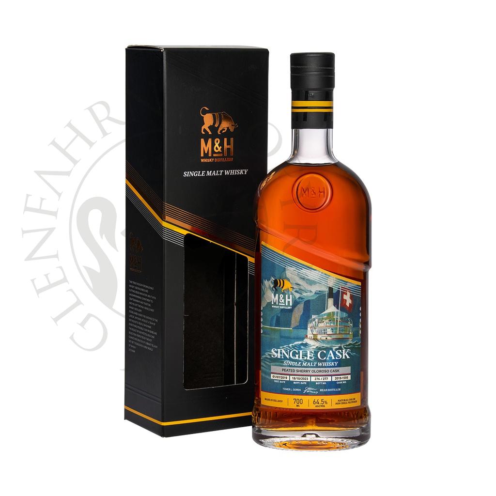 M&H 2019 4y Cask#2019-1595 Peated Oloroso Sherry Cask Single Malt Tel Avivian Whisky 20cl DEGU