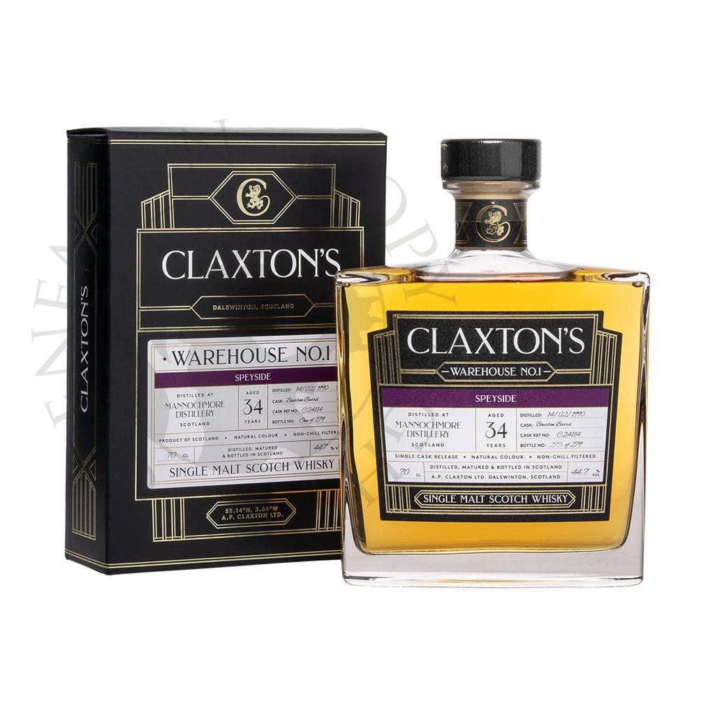 Mannochmore 1990 34y Cask#C24114 Warehouse No.1 Claxton's Single Malt Scotch Whisky 70cl