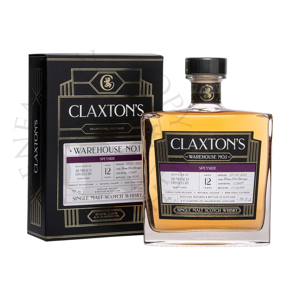 BenRiach 2012 12y Cask#C24117 Warehouse No.1 Claxton's Single Malt Scotch Whisky 20cl DEGU