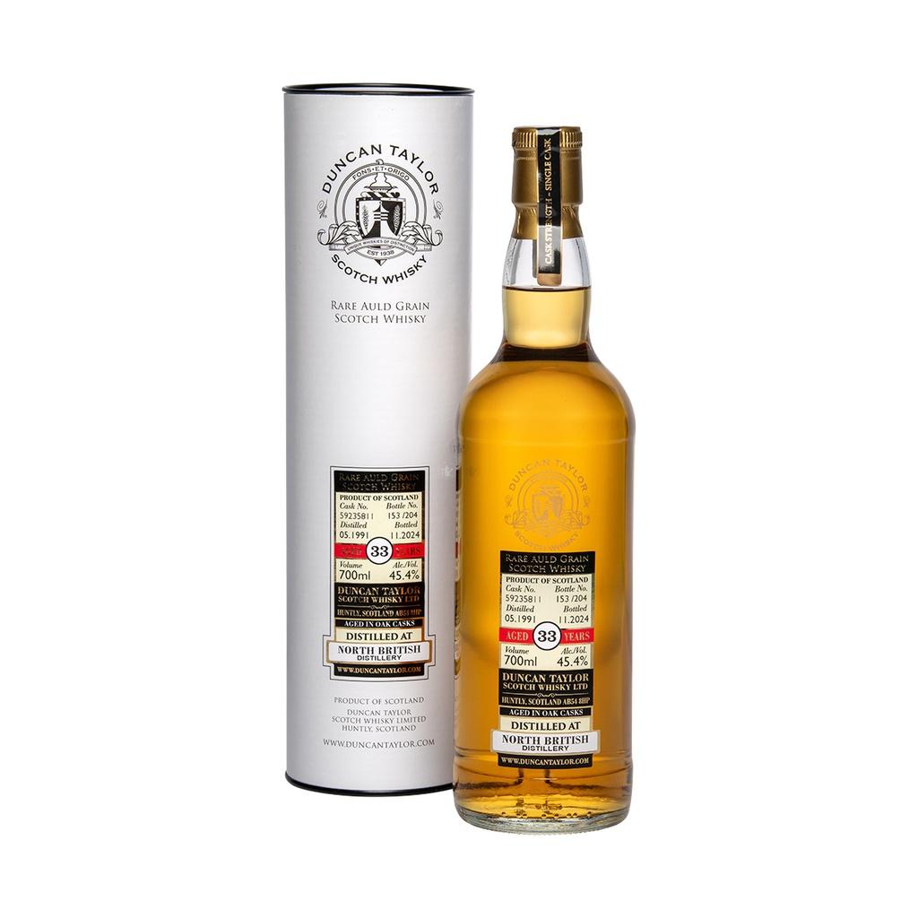 North British 1991 33y Cask#59235811 Rare Auld Grain Duncan Taylor Single Grain Scotch Whisky 70cl