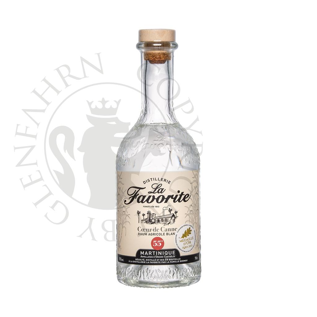 La Favorite Coeur de Canne Blanc 55% Rhum Agricole Blanc 70cl