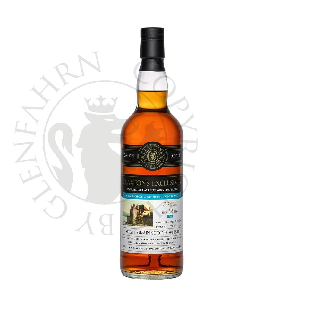 Cameronbridge 1992 32y HSP Edition No.11 Château de Nyon & Mont Blanc Claxton's Single Grain Scotch Whisky 70cl