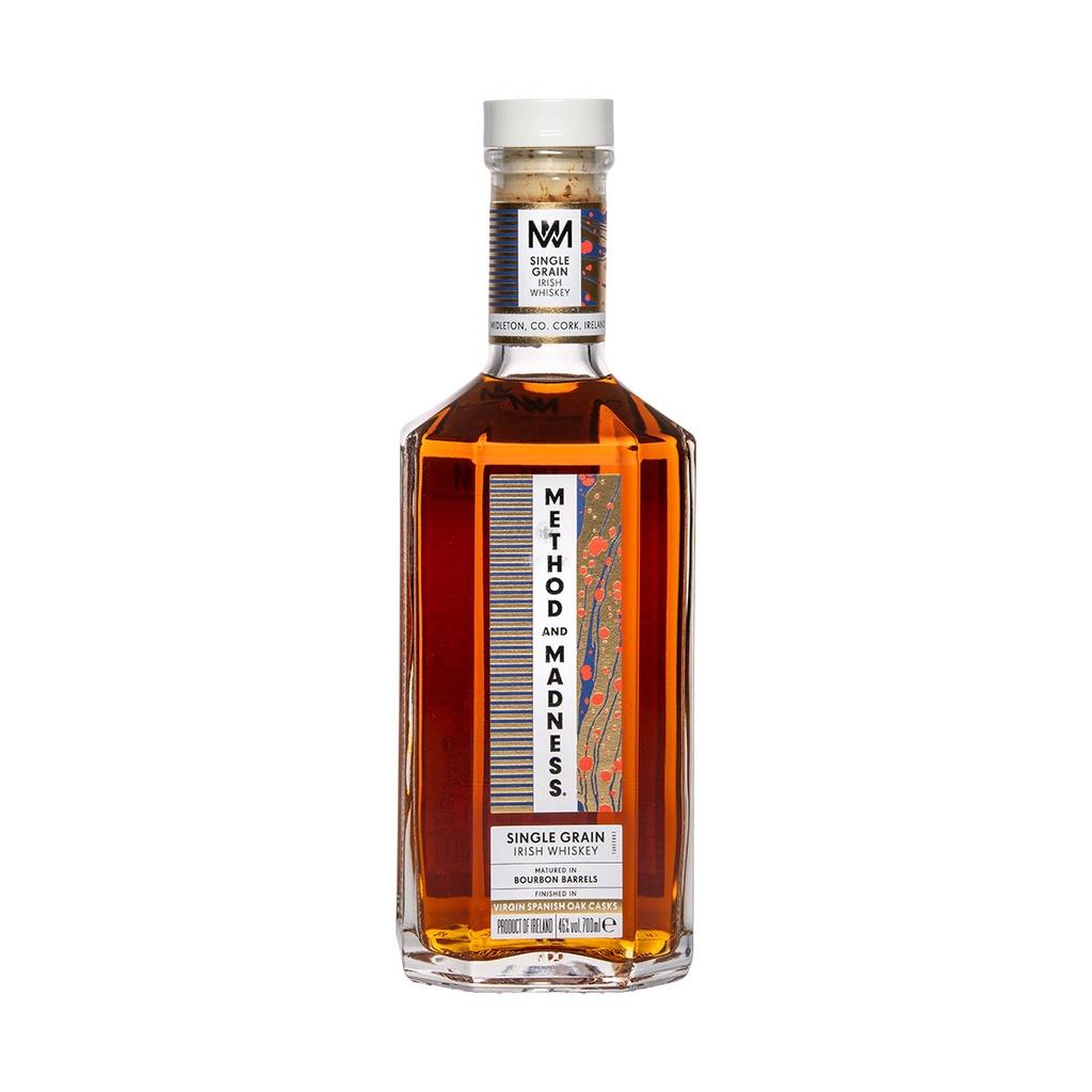 Method and Madness Finished in Virgin Spanish Oak Casks Single Grain Irish Whiskey 70cl