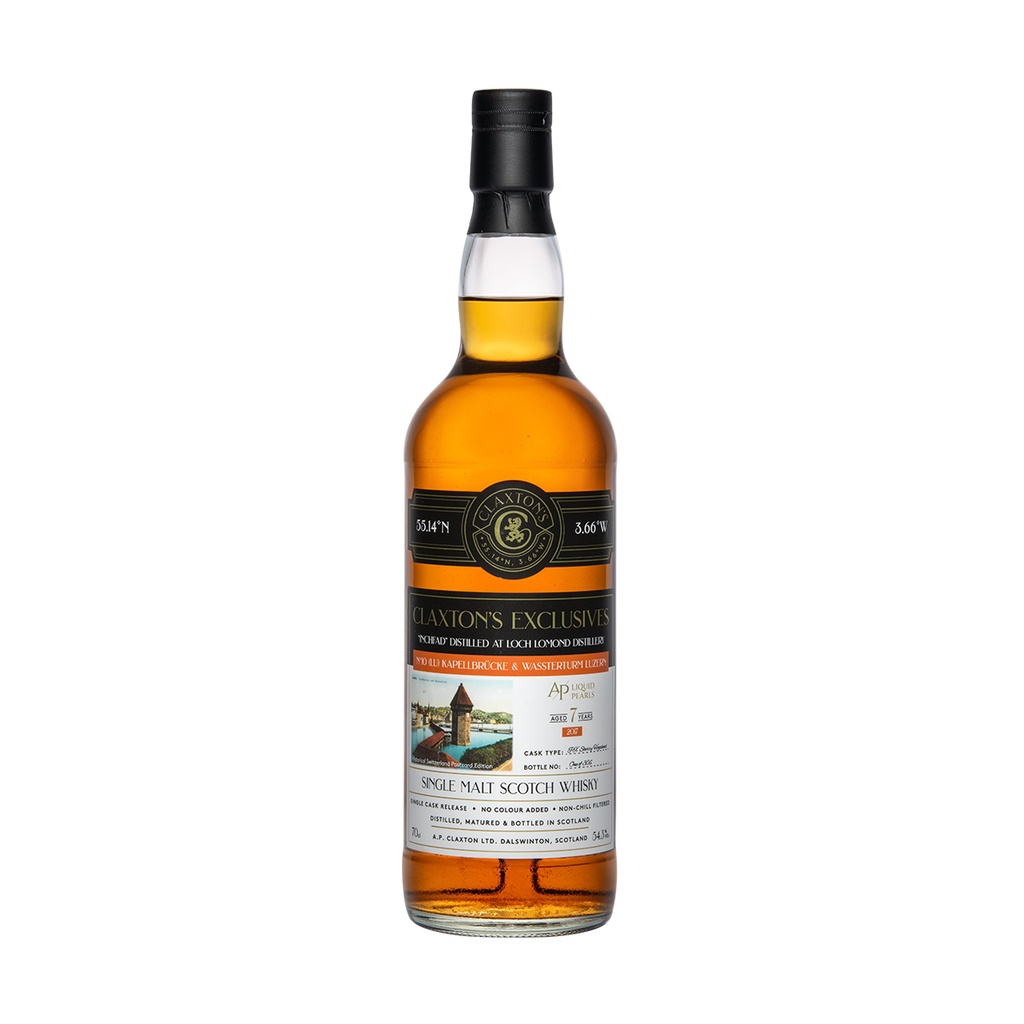 Inchfad 2017 7y HSP Edition No.10 Kapellbrücke & Wasserturm Luzern Claxton's Single Malt Scotch Whisky 20cl DEGU