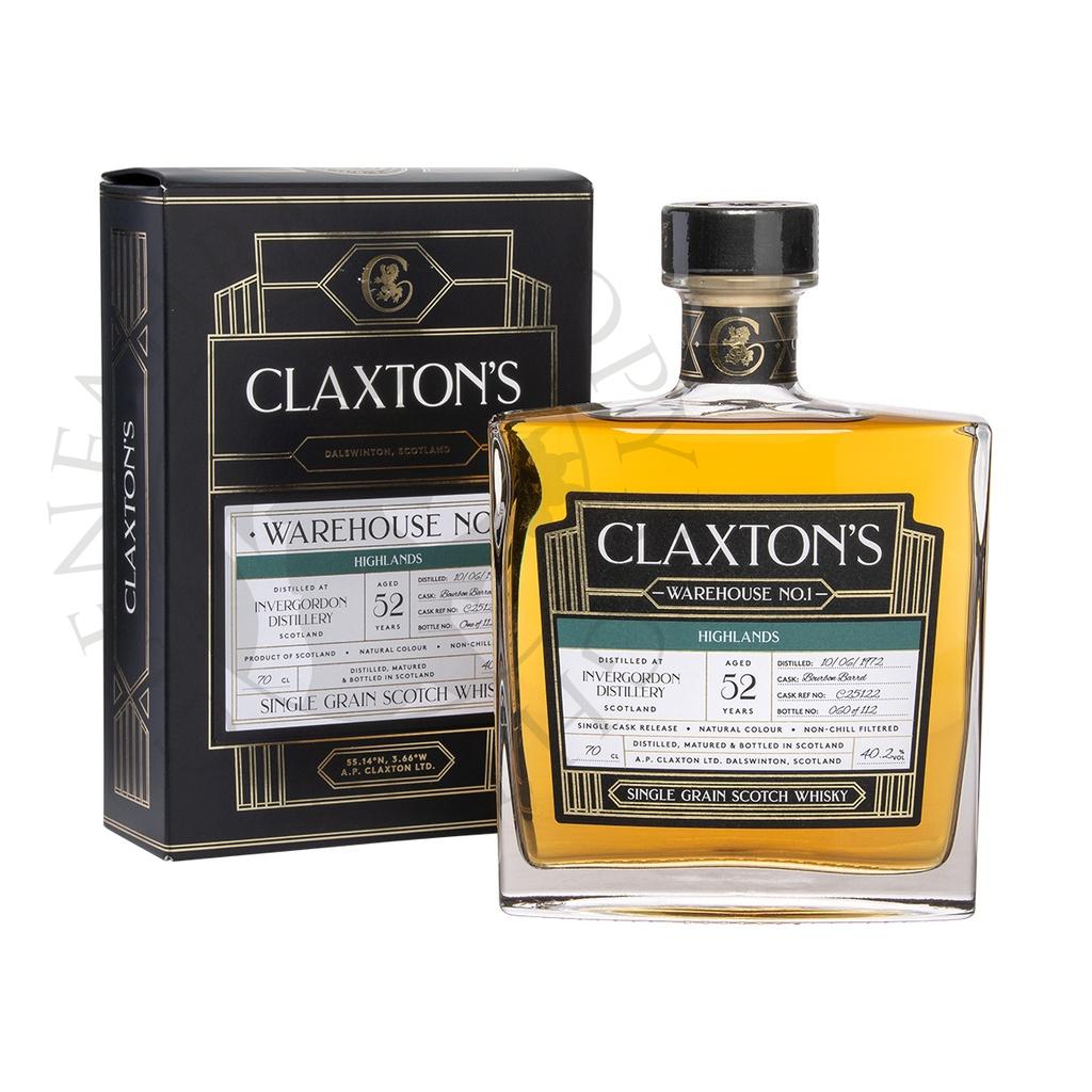 Invergordon 1972 52y Cask#C25122 Warehouse No.1 Claxton's Highland Single Grain Scotch Whisky 70cl