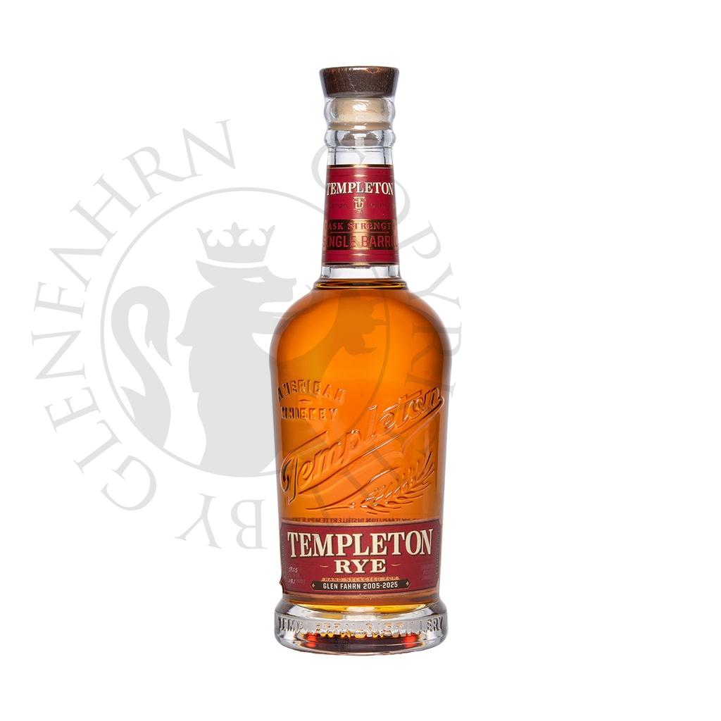 Templeton 2018 6y Single Barrel#1075 Glen Fahrn 20th Anniversary Bottling Straight Rye Whiskey 70cl