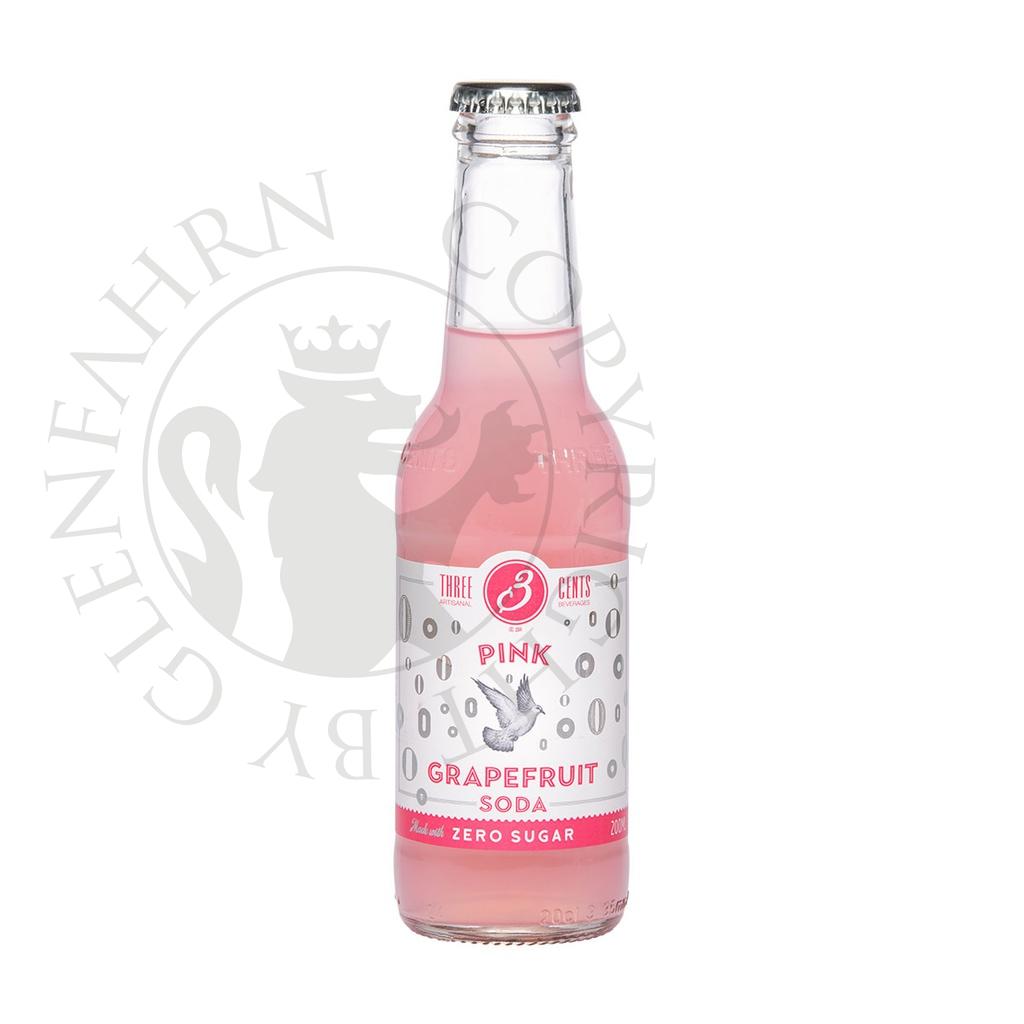 Three Cents Pink Grapefruit Soda Zero Sugar 200ml