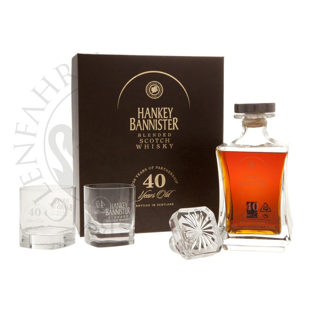 Hankey Bannister 40y bot.2007 Geschenkpackung mit 2 Gläsern Blended Scotch Whisky 70cl