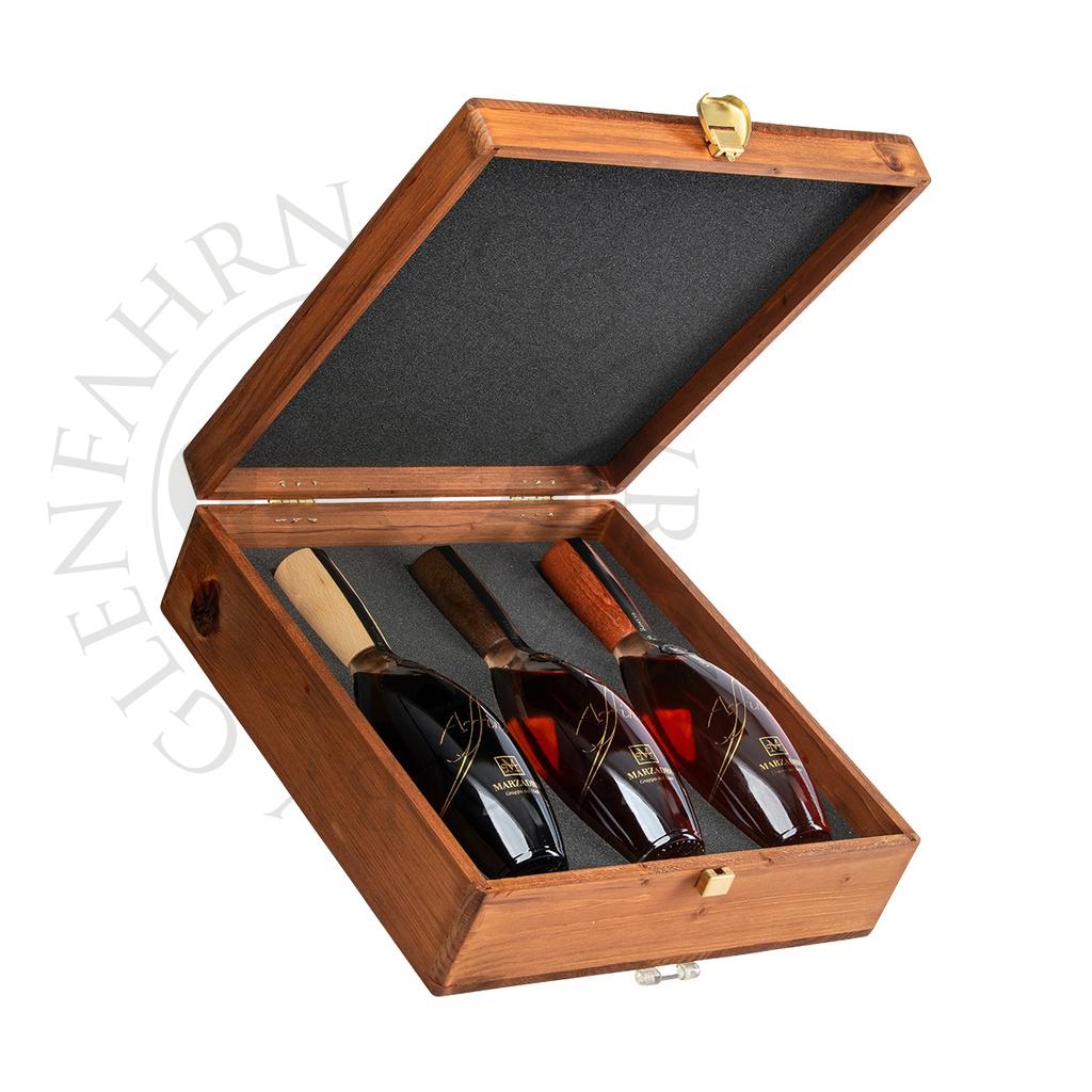 Marzadro Collezione Affina Riserva Acacia, Ciliegio, Rovere - Grappa Set 3x35cl