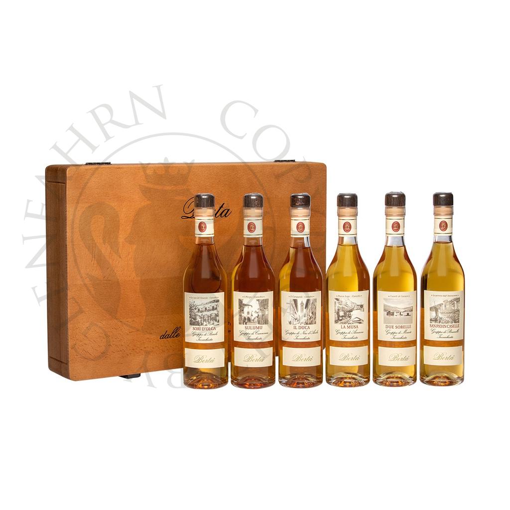 Berta Collezione FDF Sori d'Olga, La Musa, San Pio in Caselle, Sulumu, Due Sorelle, Il Duca Grappa Set 6x20cl