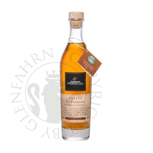 [gra265] Francoli Grappa del Piemonte Grappa Affinata di Barbera Nebbiolo Barrique 50cl