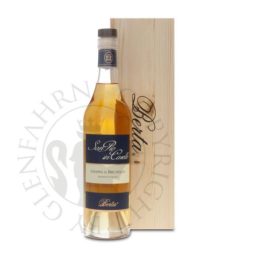 [gra124a] Berta San Pio in Caselle Grappa Invecchiata di Brunello di Montalcino in Holzkiste 50cl