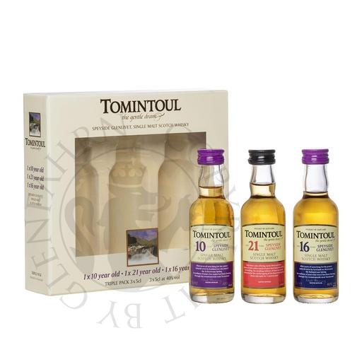[toi034] Tomintoul Miniatures Triple Pack 10y, 16y, 21y 3x5cl