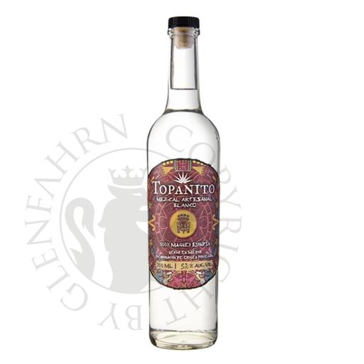 [mez005] Topanito Mezcal Artesanal Blanco 52% Maguey Espadin 70cl