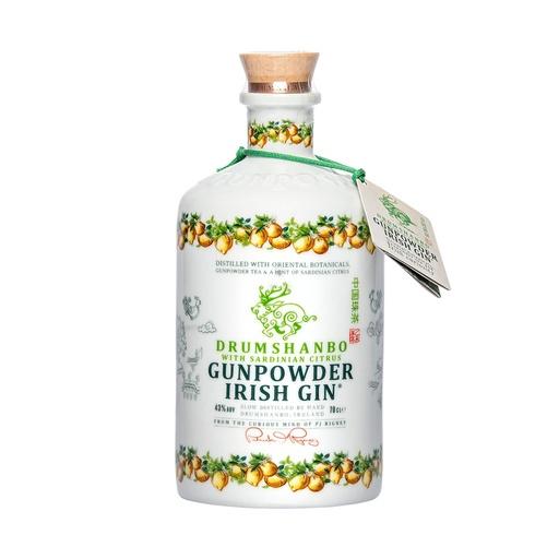 [gin378a] Drumshanbo Gunpowder Irish Gin with Sardinian Citrus Ceramic Collector's Bottle 70cl