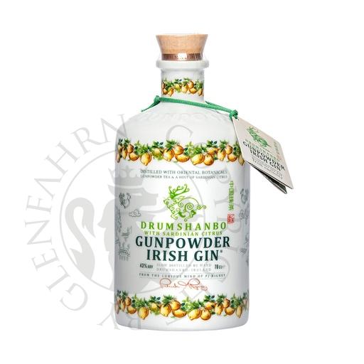 [gin378a] Drumshanbo Gunpowder Irish Gin with Sardinian Citrus Ceramic Collector's Bottle 70cl