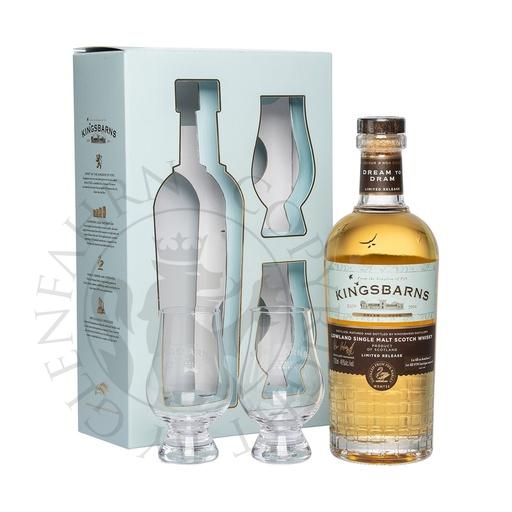 [kib001a] Kingsbarns Dream to Dram Geschenkpackung mit 2 Gläsern 70cl