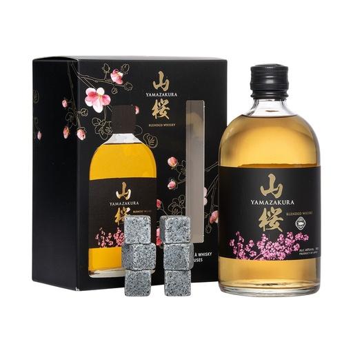 [yam001-050a] Yamazakura Geschenkpackung mit Whisky-Steinen Blended Japanese Whisky 50cl