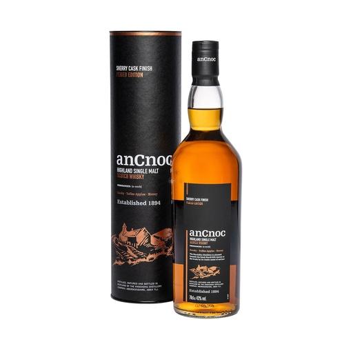 [anc038] anCnoc Sherry Cask Finish Lightly Peated Knockdhu Single Malt Scotch Whisky 70cl
