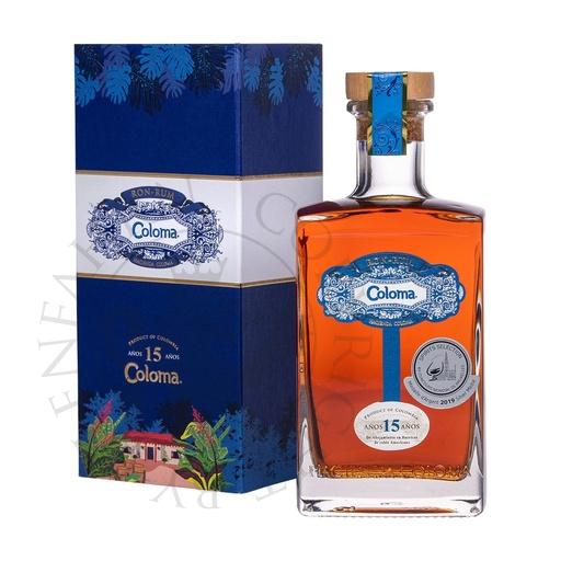 [rum553-d20] Coloma 15 anos Ron Artesanal de Colombia 20cl DEGU