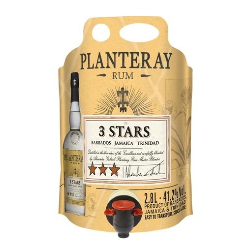 [rum785-280] Planteray 3 Stars Jamaica Barbados Trinidad Rum Ecopouch 280cl