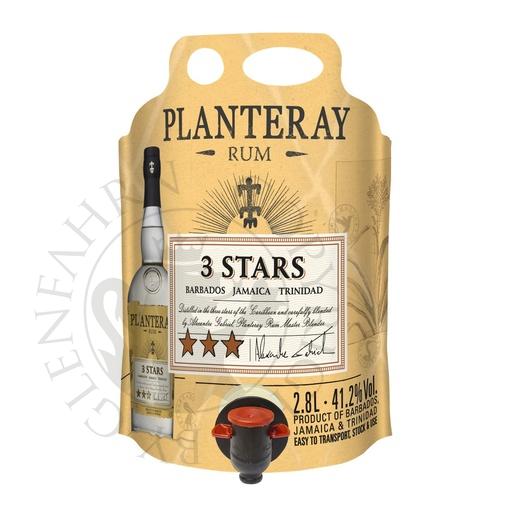 [rum785-280] Planteray 3 Stars Jamaica Barbados Trinidad Rum Ecopouch 280cl