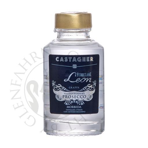 [gra501-010] Castagner Fuoriclasse Leon Valdobbiadene Prosecco Morbida Miniature Grappa Giovane 10cl