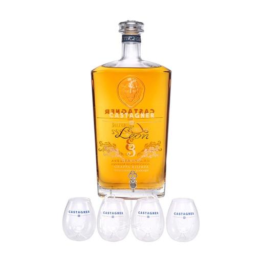 [gra380-300] Castagner Fuoriclasse Leon 3 anni Barrique Doppelmagnum Grappa Riserva 300cl