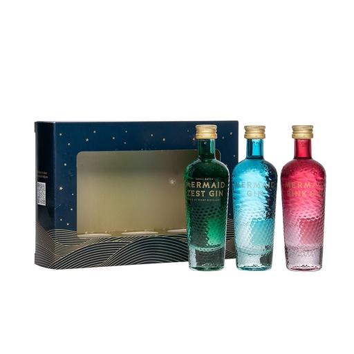 [gin442] Mermaid Gin Miniature Set Isle of Wight Small Batch Gin 3x5cl