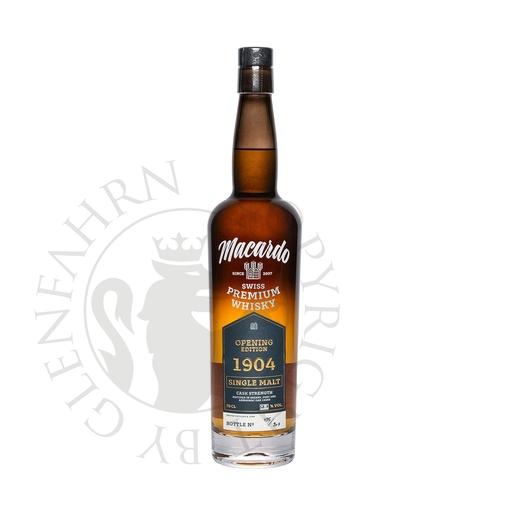 [mao013] Macardo Single Malt Opening Edition 1904 Cask Strength Swiss Premium Whisky 70cl
